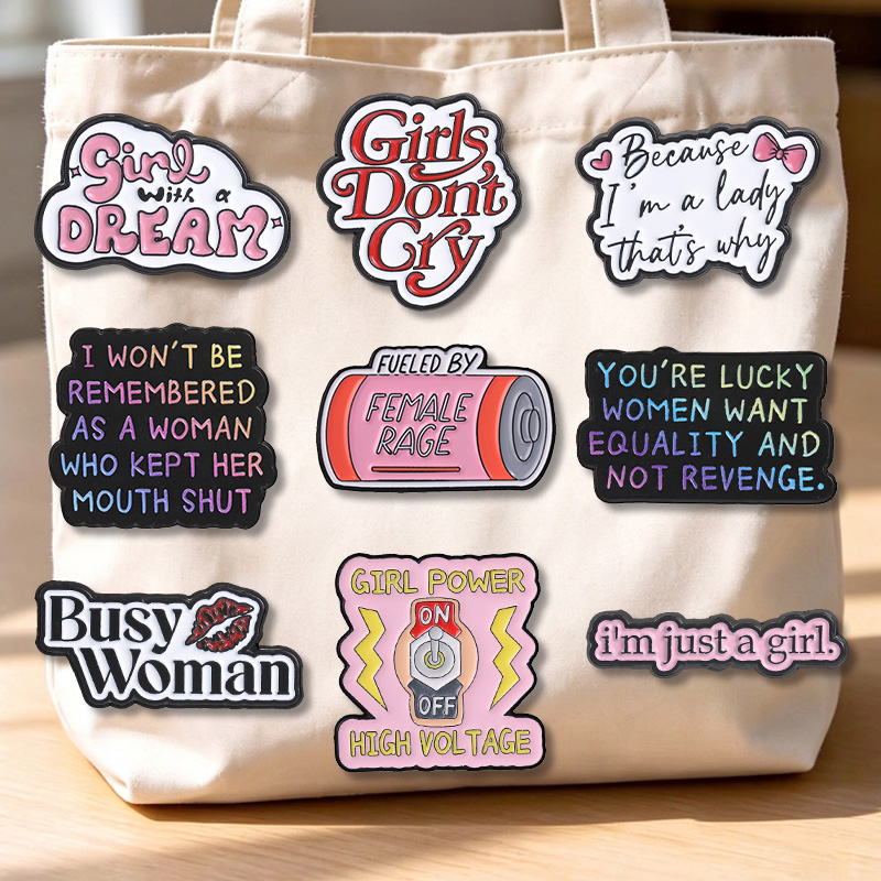 Jewelry Making History - Spille smaltate a tema femminista per