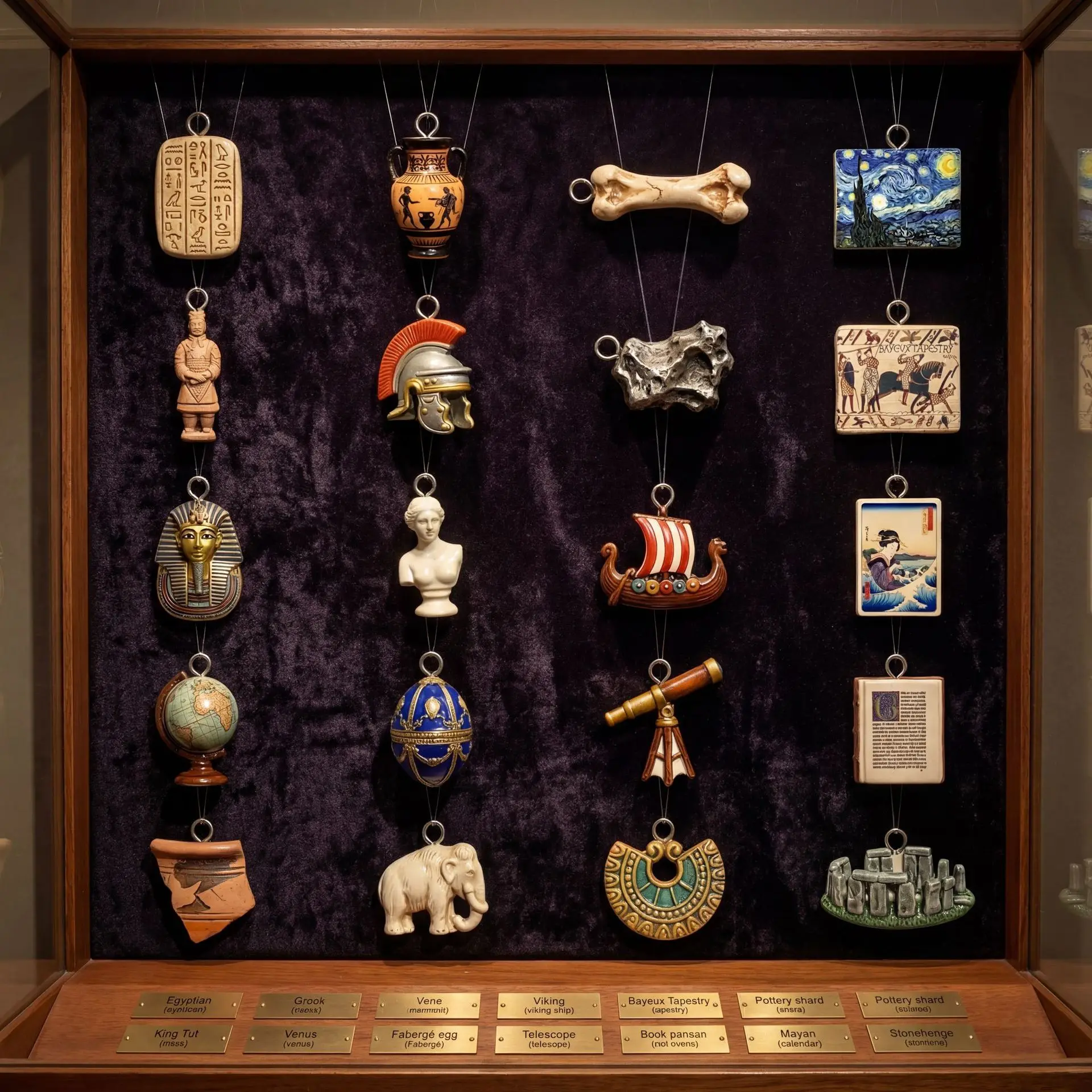 Jewelry Making History - Mini ciondolo con statuetta antica a
