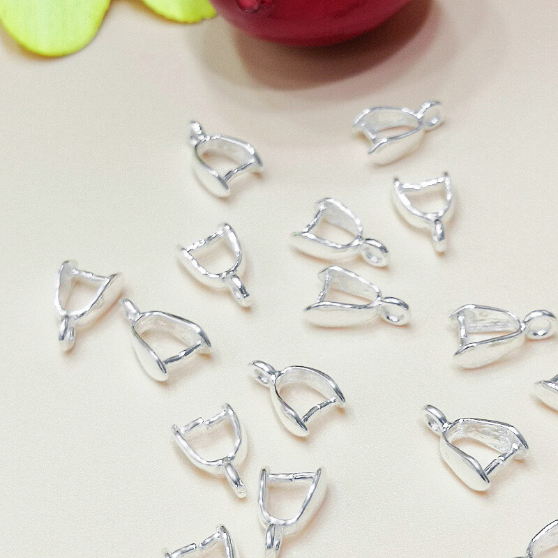 Lobster Clasp Silver - 50 Pezzi Connettori Placcati Argento con