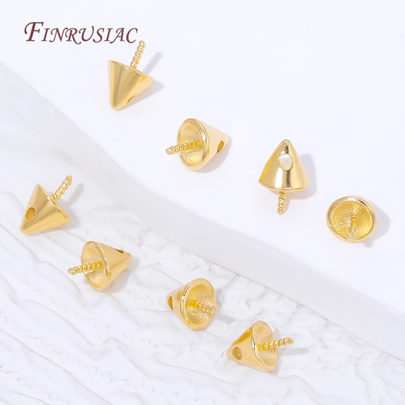 Jewelry Making Drill - Ciondoli a cono placcati oro 18